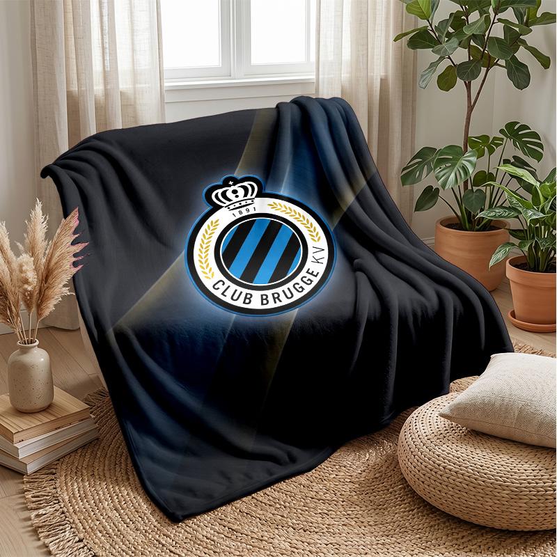 Club Brugge FC Soft Flannel Fleece Blanket Lightweight Cozy Warm Throw Blanket For Sofa Bed Home Decor