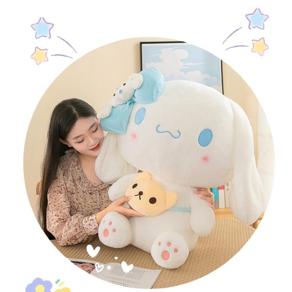 Маленькая кукла дьявола, кролик, белый бант, собака, плюшевая игрушка, подушка, тканевая кукла