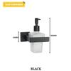Черные аксессуары для ванной комнаты, квадратная полка из нержавеющей стали, держатель для полотенец, держатель для салфеток, крючок для одежды, подстаканник, подвесной ершик для унитаза