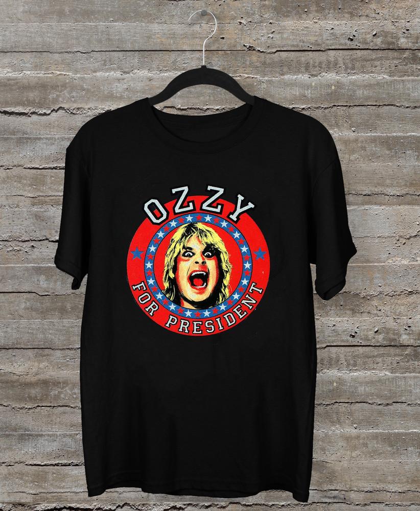 Ozzy Osbourne for President Short Sleeve Cotton Black All Size Shirt GK16 Unisex T-Shirt