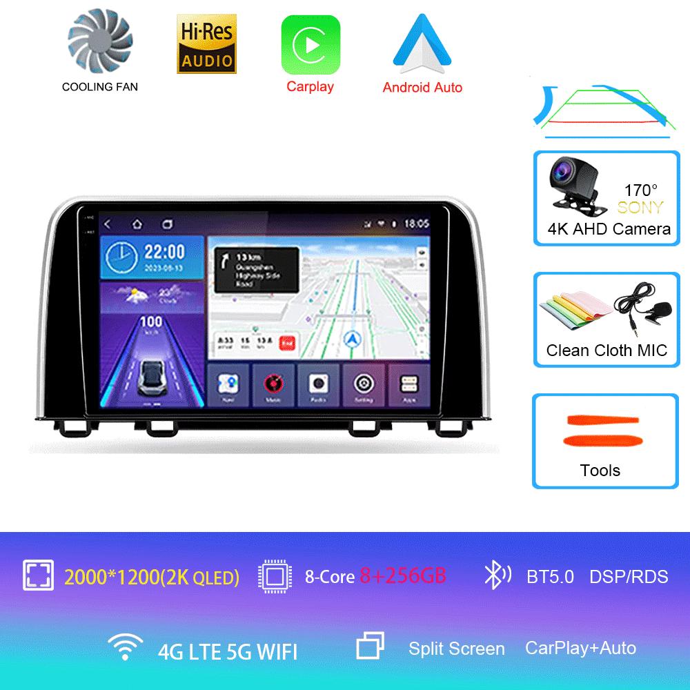 Android 14 Car Radio For Honda CRV CR-V 5 RT RW 2017 - 2022 Multimedia Video Player Navigation stereo GPS No 2din 2 din dvd