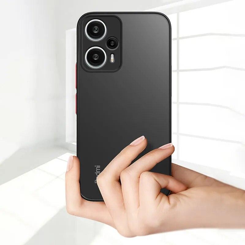 Гибридный жесткий чехол для ПК Xiaomi Redmi Note 13 12 Turbo 11 11S 10 10S 9 9S Pro 10A 10C 9A 9C Armor Matte Silicone Soft Back Cover
