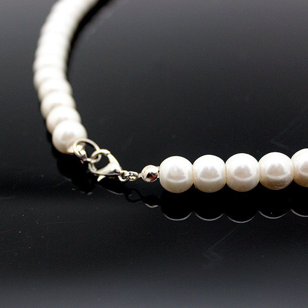 Fashion Strand White Oblate Necklace Pearl Freshwater 7-8mm