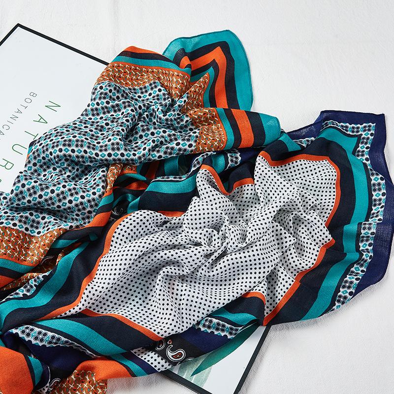 Cashew Dot Autumn and Winter New Scarf Female Warm Neck Long Beach Towel Sunscreen Imitation Cotton Shawl