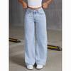 2025 European & American Women's Casual Autumn Loose Straight-Leg Wide-Leg Denim Pants