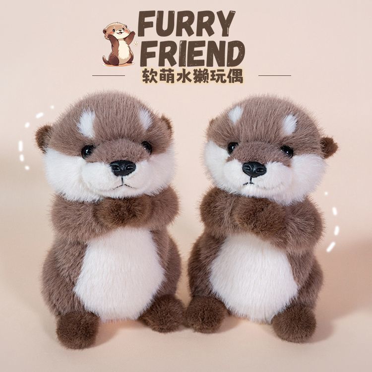 Realistic Otter Plush Toy Soft Cute Sea Otter Stuffed Animal Doll Kids Comfort Doll Gift