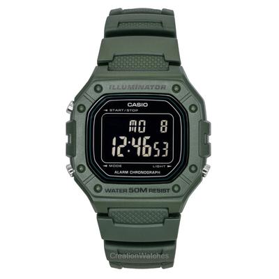 Стандартные цифровые полимерные ремешки Кварцевые часы W-218H-3BV Мужские