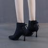 Fashion Pointed Toe Sexy Pole Women's Ankle Boots Elegant with Medium Heels Stripper Booties Footwear Short Shoes for Woman Hot Sale Pu