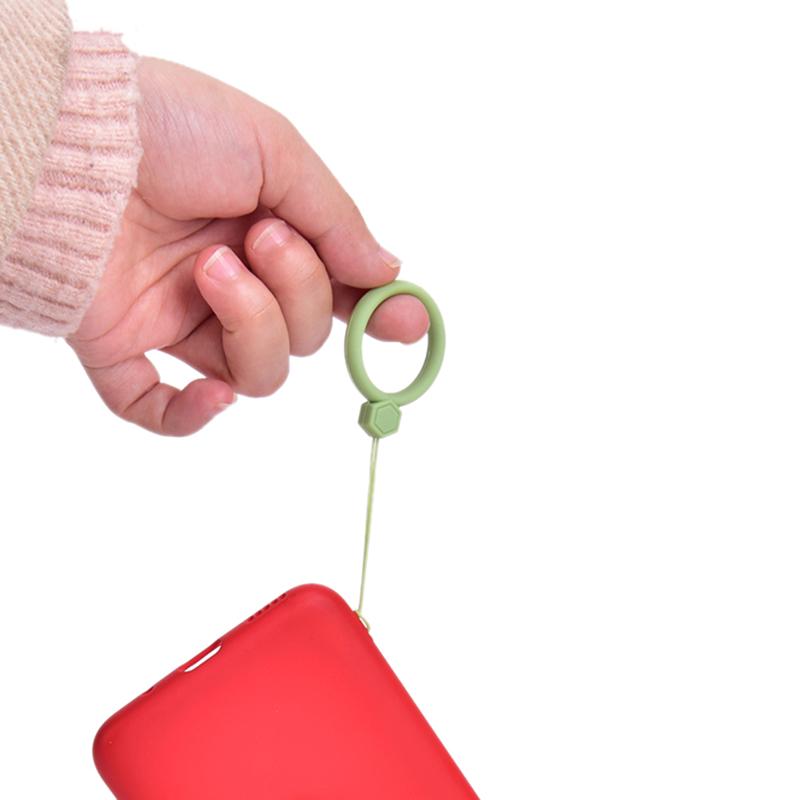 Finger Ring Anti-Lost Universal Phone Short Lanyard Silicone Pendant Ring Strap