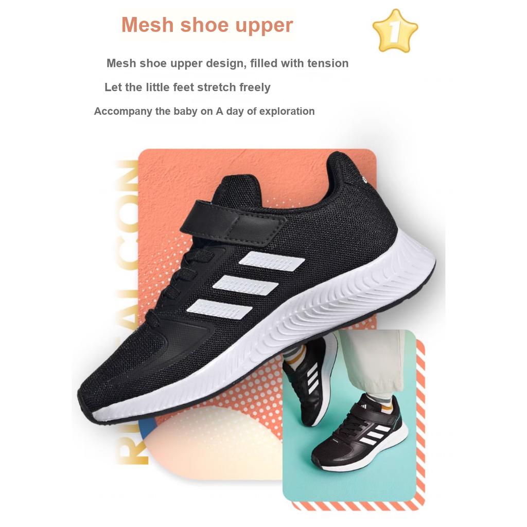 New Adidas Runfalcon 2.0 Abrasion Resistant Low Top Kids' Running Shoes Black Kids' GX3530