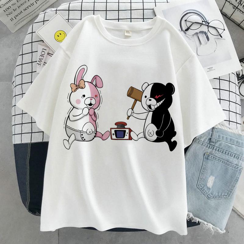 Женская футболка с принтом аниме Kawaii в стиле Харадзюку, эстетические розовые топы, футболка в стиле эмо, новинка 2021 года, летняя корейская модная повседневная женская футболка Y2k