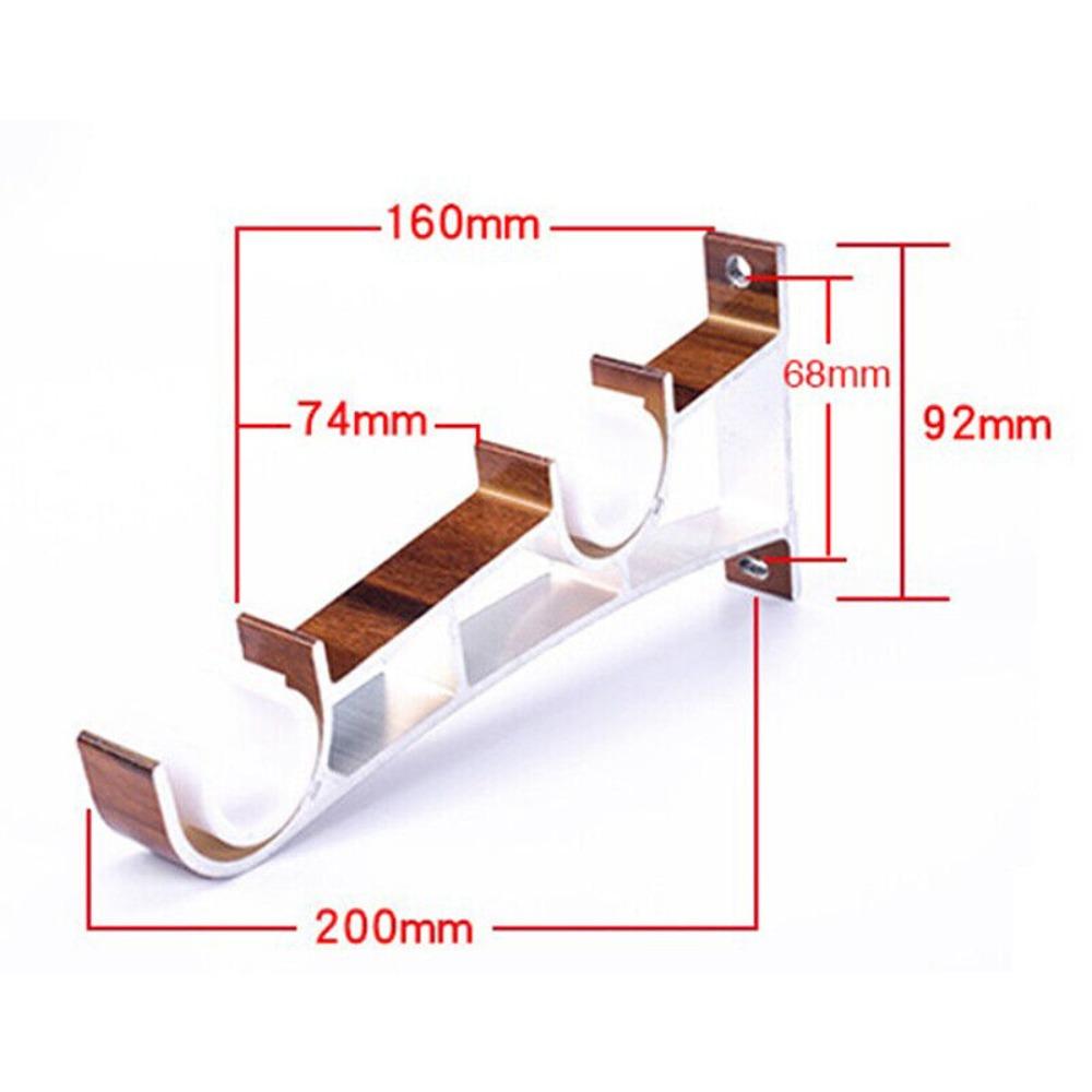Металлический двойной кронштейн для штанги Двойной кронштейн для карниза для штор Держатель для оконной фурнитуры Держатели для карнизов для штор