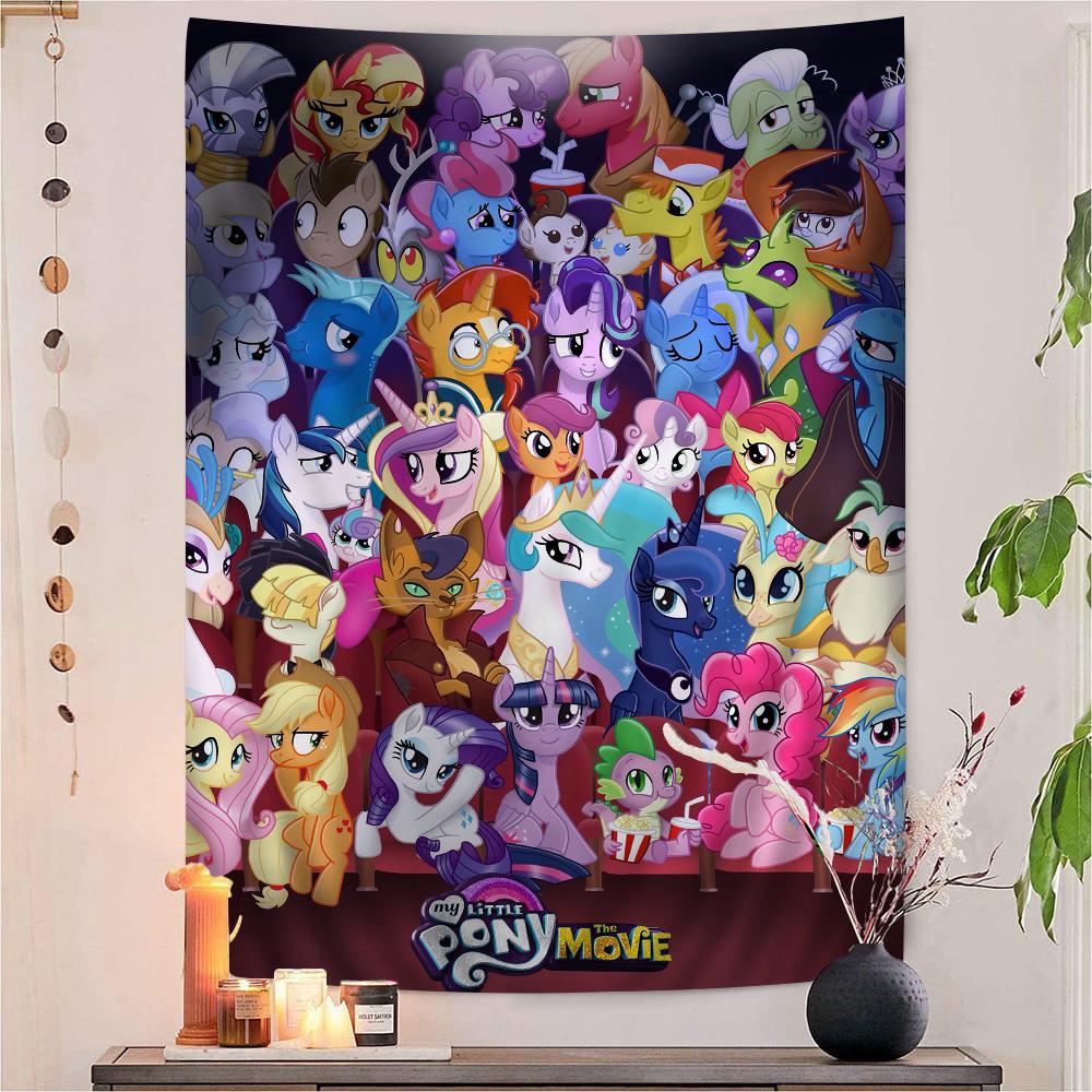 Cute MMy Cartoon PPony LLittle DIY Wall Tapestry Hanging Tarot Hippie Wall Rugs Dorm Home Decor