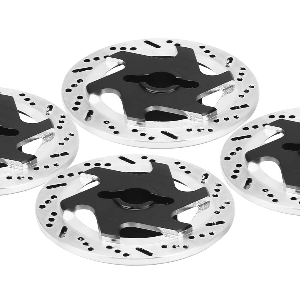 4pcs Aluminum Alloy CNC Simulated Brake Disc Accessories Fit for 1:10 RC Car