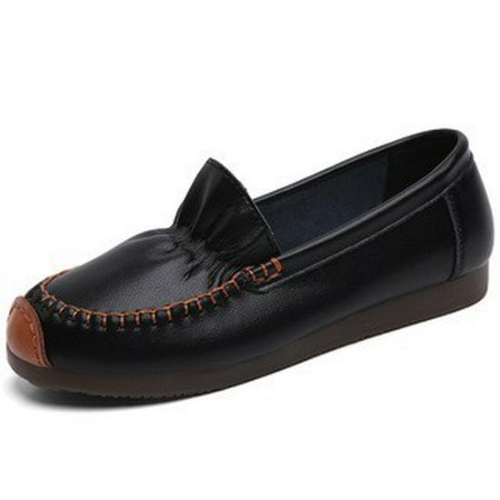 Весна 2024 г., корейский стиль, натуральная кожа, слипоны, мягкая подошва, для беременных женщин