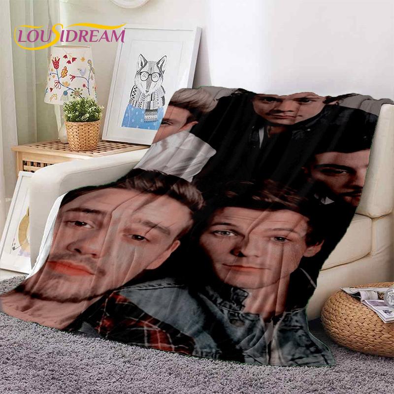 2025 Rock-One Direction Combinatio 1D Star Soft Blanket, Soft Throw Blanket для дома, спальни, кровати, дивана, пикника, дорожного чехла, подарка