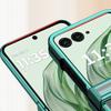 Для Motorola Razr 50 Ultra 5G Прозрачный чехол Конструкция шарнира Гальваническое покрытие ПК Чехол для телефона