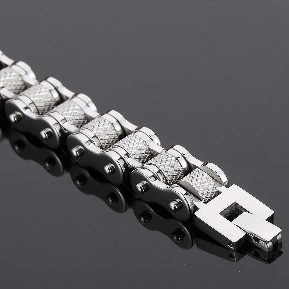 Готический браслет с подвеской в виде черепа и головы льва, мужской браслет из нержавеющей стали, массивный, 13/18 мм, цепочка для рук, мужской браслет-цепочка для мотоцикла, ювелирные изделия