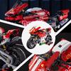 New 1:10 Racer Motorcycle Building Blocks Set 800+pcs MOC Bricks DIY Motorbike Model Gift Toy for Boys Kids Adults Christmas Fun