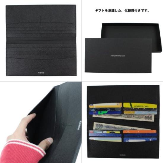 PORTER GLUE Long Wallet Without Coin Purse [Porter] 079-02932 (Orange/23)