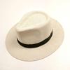 Band Decor Flat Dome Straw Hat Folding Thin Non-stuffy Anti-UV Men Big Brim Sunscreen Jazz Hat Fashion Accessories