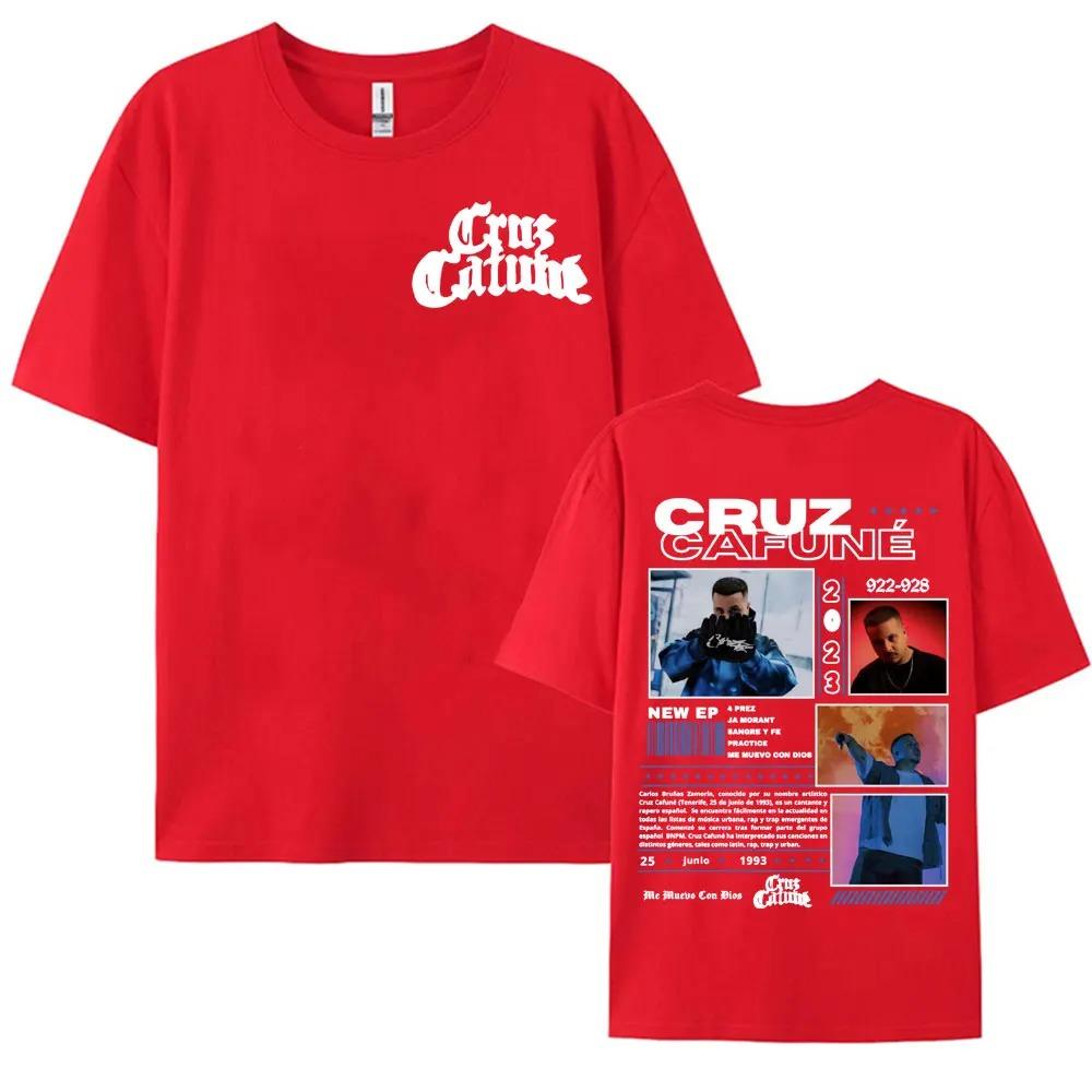 25 Летняя женская футболка Хип-хоп Уличная Принт Cruzzi Топ Оверсайз Y2k Короткий рукав Cruz Cafuné Мировой тур Уличная одежда Одежда Топ