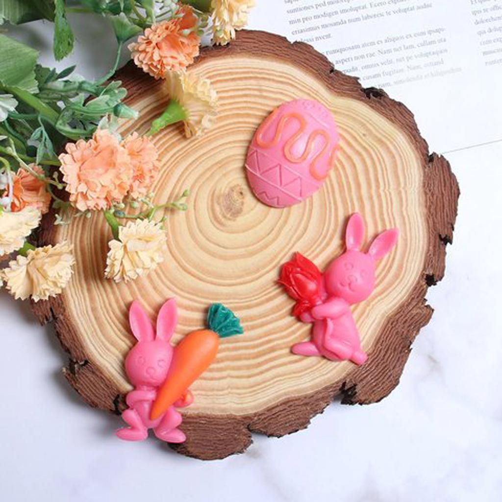 1pc Diy Easter Cookie Biscuit Mold Cartoon Bunny Egg Cookie Cutters 3d Rabbit Baking Fondant Mold Stamp Cake Decorating Tools