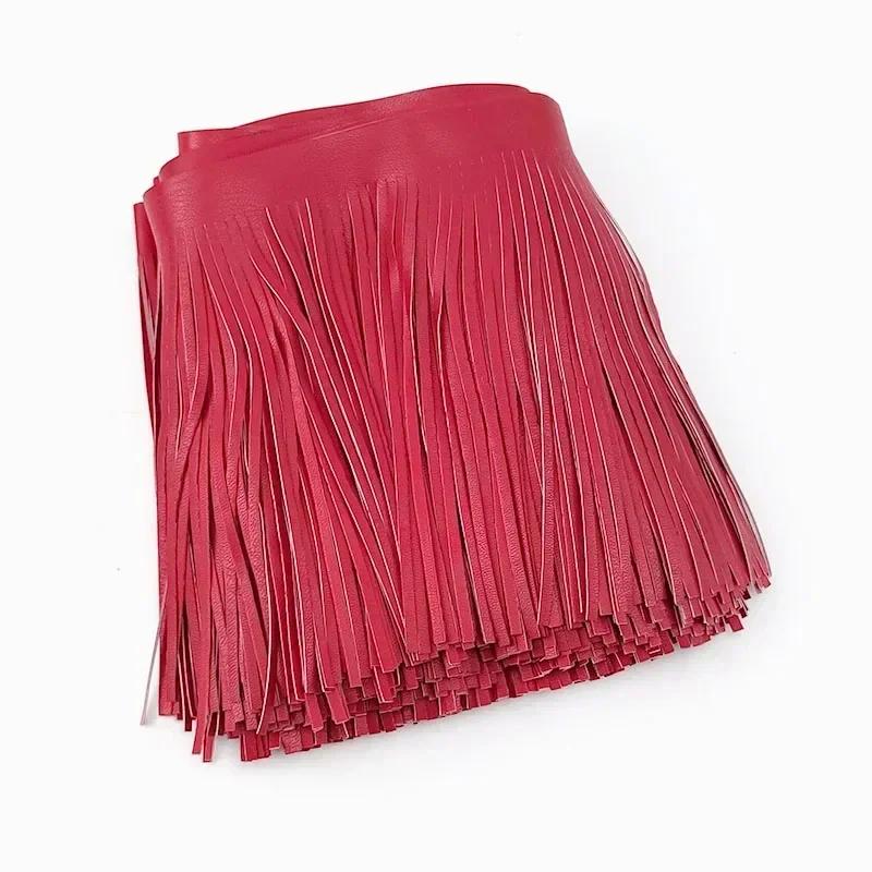 2 Метра Бахрома Лента 10-30см Кожа Замша Кисточка Кружево для Украшения Платьев Сумки Багажа Отделка Швейные Принадлежности