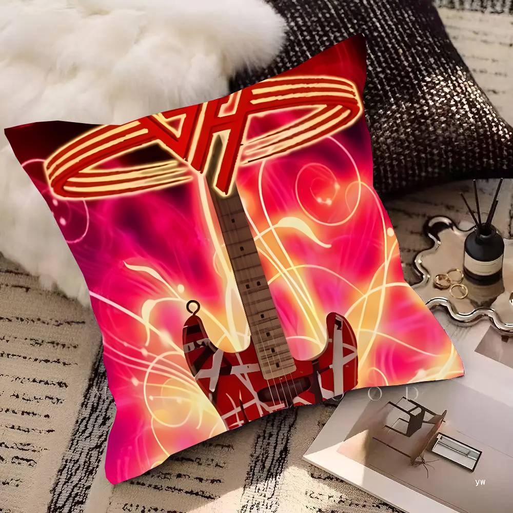 Eddie Van Halen Music Pillow Case Square Pillow Bedroom Sofa Leisure Comfort Cushion Car Living Room Home Decoration
