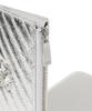 Off-White Quilted Card Wallet Long (Silver)