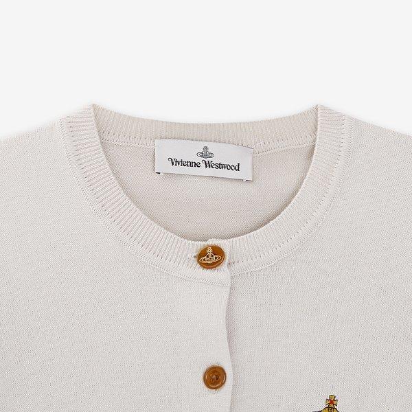 Vivienne Westwood Women Cardigan Bear Dusty White 1803002p Y001v A402
