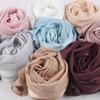 Women'S Hijab Shawl Pleated Chiffon With Stripes Natural Wrinkle Middle East Dubai Hijab
