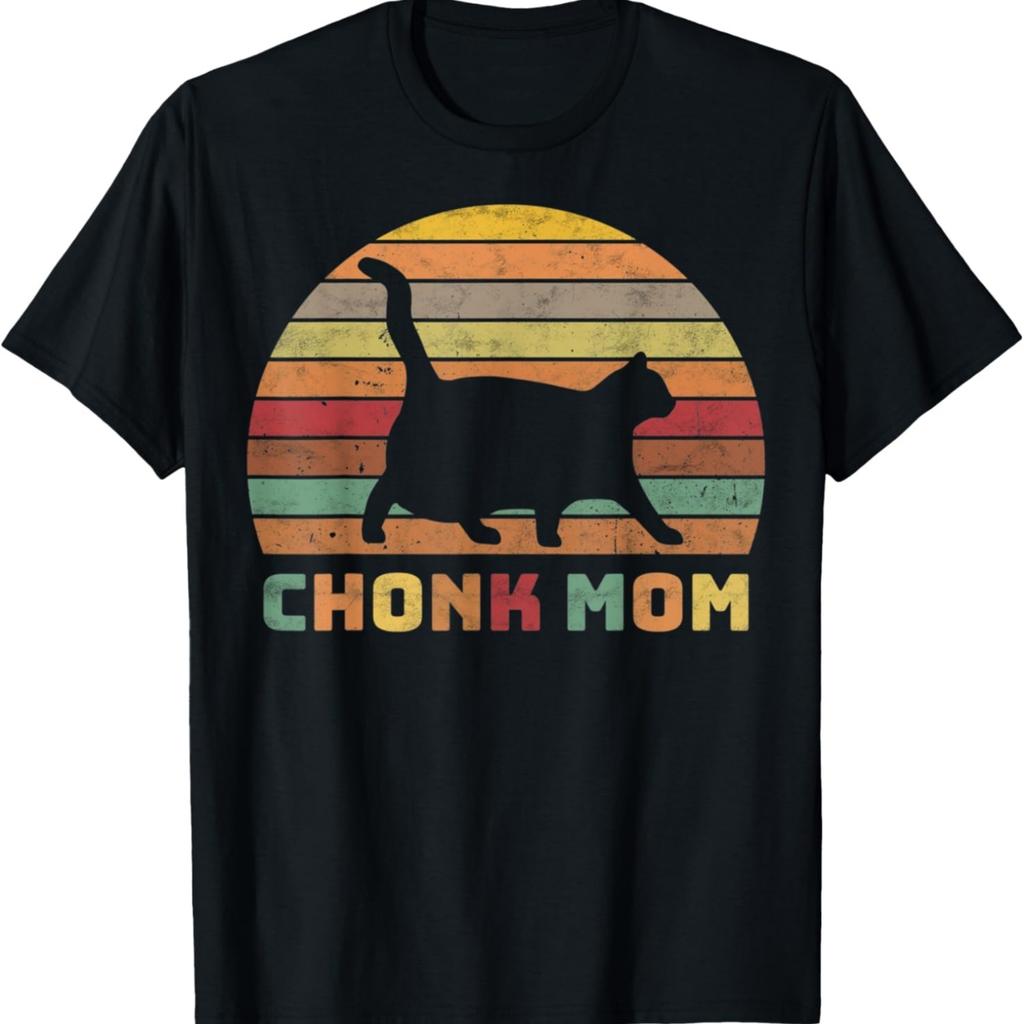 Chonk Cat Scale Meme Funny Retro Style Vintage Cats Memes T-Shirt(5)