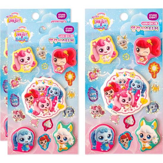 Catch Tiniping Mysterious Part 3 Soft Stickers, Group, 3 Pieces, a Popular Character In Korea