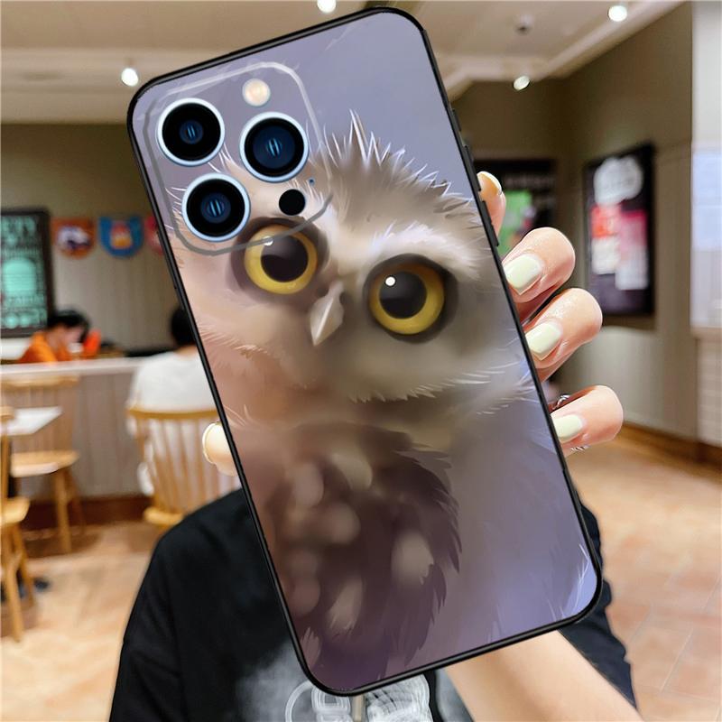 Акварельная сова Животное Мягкий чехол Для iPhone 16 15 Pro Max 14 Plus 13 12 Mini 11 XS Max X XR 7 8 Задняя крышка