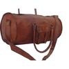 Мужская коричневая винтажная дорожная дорожная сумка из натуральной козьей кожи, спортивная сумка-тоут