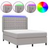 Maison Exclusive - Sommier à lattes de lit matelas LED Gris clair 140x200 cm Tissu