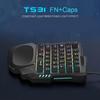One Handed Gaming Keyboard, 14-Key with Backlight USB Corded Keypad with Hand Rest and Shine Through