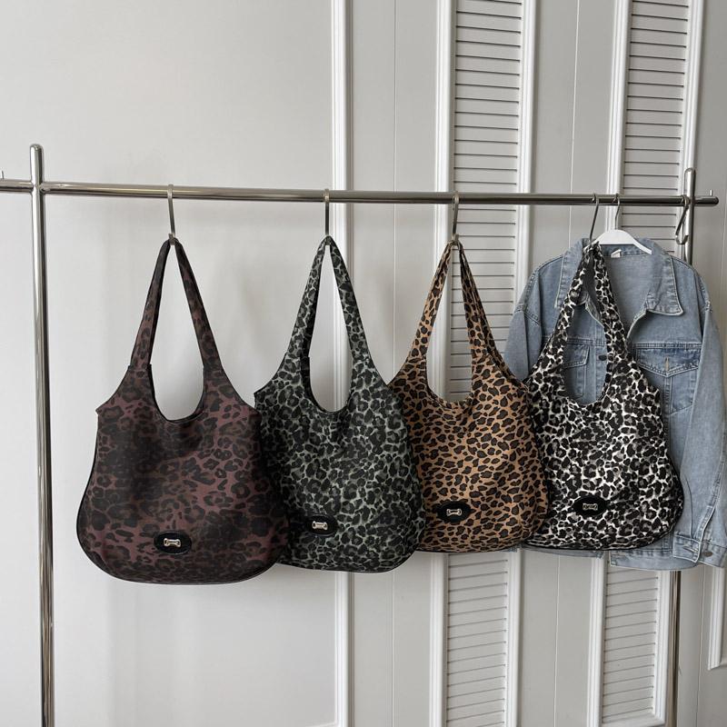 Сумка через плечо Сумка через плечо Сумка с леопардовым принтом Женская сумка для покупок большой вместимости