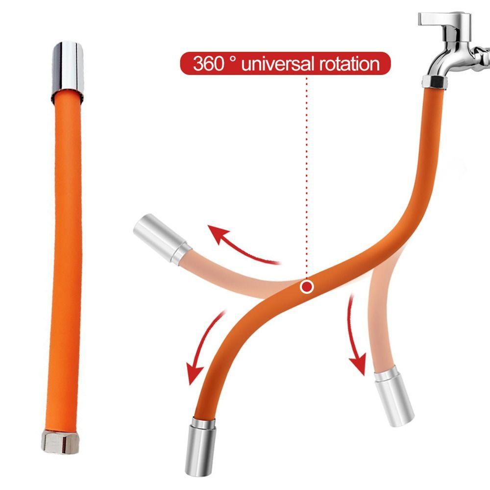 1Pcs 360° Rotating Lengthening Tube Wash Basin Flexible Hose Faucet Extender Pipe Kitchen Bathroom