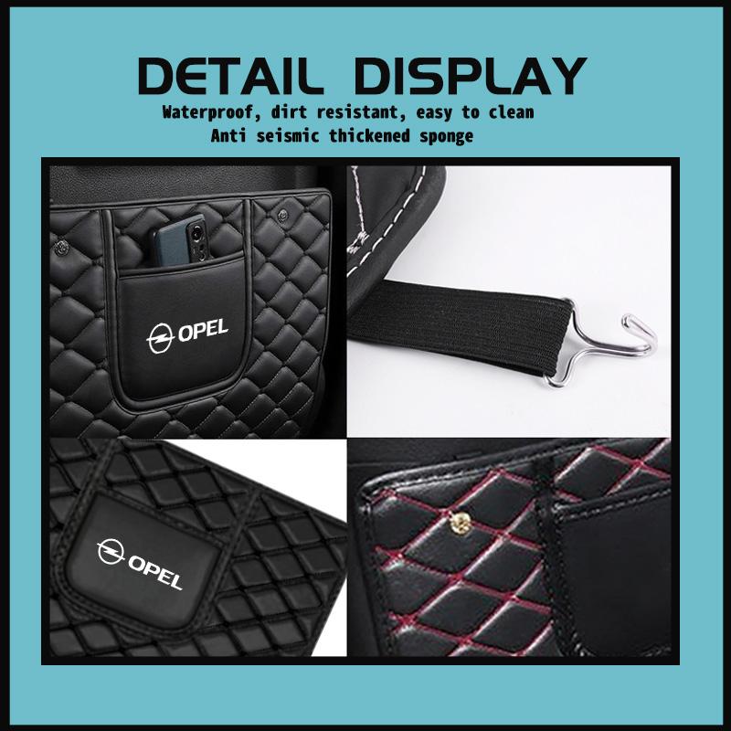 Car Anti-kick Pad Leather Seat Back Protector Anti Scratch Mat For Opel Meriva Mokka Grandland Vectra Zafira Vivaro Antara