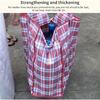 Pack of 3 Large Storage Laundry Shopping Bags, Moving Bags with Zipper and Handles Checkered,Reusable Store Zip Bag (XX-Large/31.5x27.56x7.87inches,