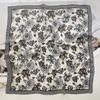 Spring printing imitation silk scarf, thin retro decorative strapping scarf, versatile foreign style with suit small square scarf
