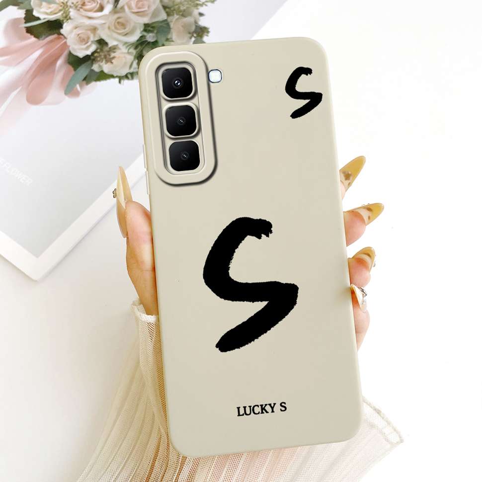 For Infinix Hot 70 5G X6895 Case New Design Letters A-Z Silicone Back Cover For Infinix Hot70 HOT 70 5G Phone Cases Bumper