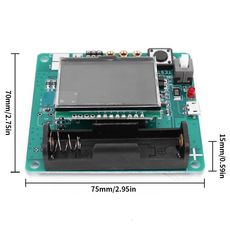 AEE4-1Set 3.7V ESR Meter Rechargeable Inductor Capacitor Tester Lithium Battery Inductance Capacitance Meter DIY MG328 PC+Metal