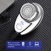 Мужская электробритва с цифровым дисплеем, USB перезаряжаемая мини-дисковая бритва для путешествий, портативный беспроводной триммер для волос, инструмент для удаления бороды, подарок парню