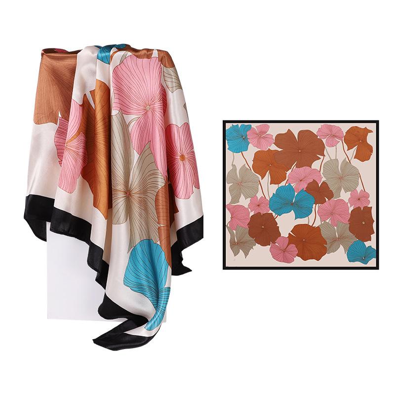 High-quality Luxurious Silk Scarves Headband Scarfs Neck Scarf For Women Chain Silk Scarf Women's Decorative Shawl