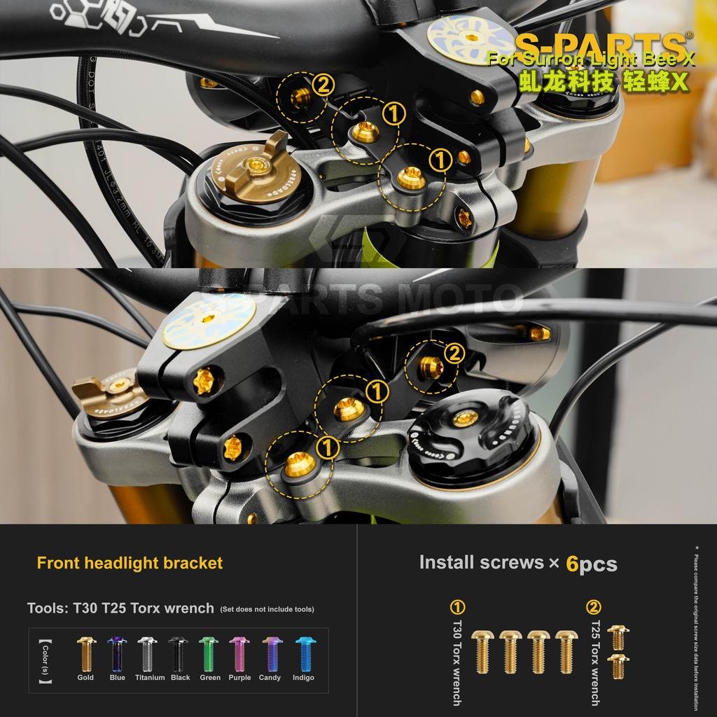 Motorcycle Refit For Surron Light Bee X 2025 model  titanium alloy Screw Complete vehicle