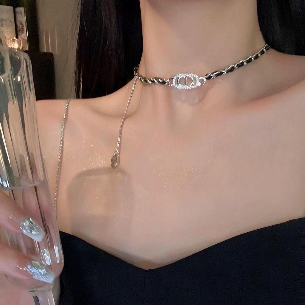 Женское летнее роскошное ожерелье из титановой стали - Дизайн высокого класса, кулон на ключицу