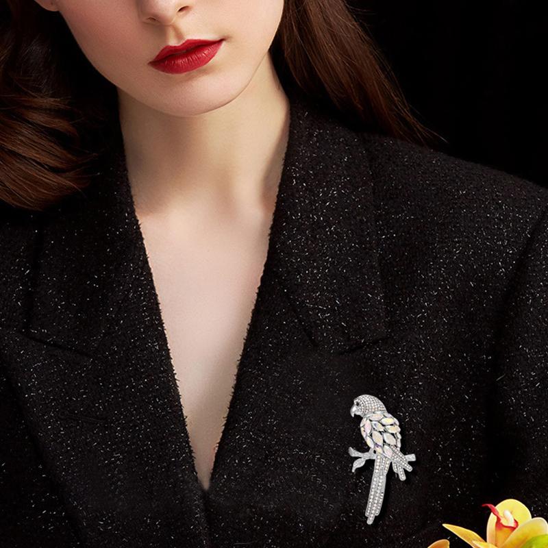 Новая изысканная и милая брошь в виде попугая, простая и модная брошь в виде животного, аксессуары для костюма, женский подарок